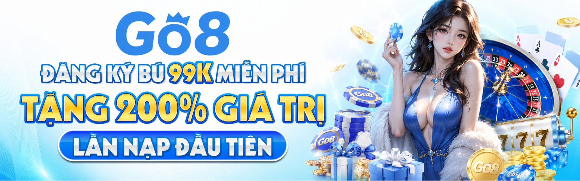 Banner giới thiệu nội dung giải trí và thông tin chính thức của Go8